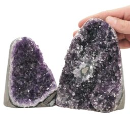 Amethyst Crystal Geode Specimen Set 2 Pieces DN2017 | Crystal Factory