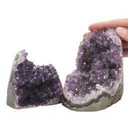 Amethyst Crystal Geode Specimen Set 2 Pieces DN2018 | Crystal Factory