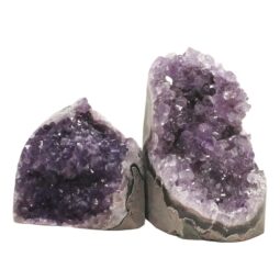 Amethyst Crystal Geode Specimen Set 2 Pieces DN2018 | Crystal Factory
