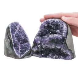 Amethyst Crystal Geode Specimen Set 2 Pieces DN2019 | Crystal Factory