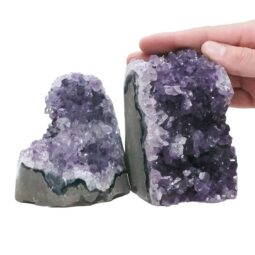 Amethyst Crystal Geode Specimen Set 2 Pieces DN2020 | Crystal Factory