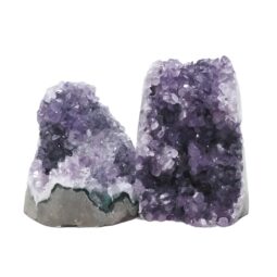 Amethyst Crystal Geode Specimen Set 2 Pieces DN2020 | Crystal Factory