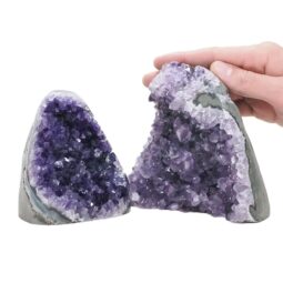 Amethyst Crystal Geode Specimen Set 2 Pieces DN2021 | Crystal Factory