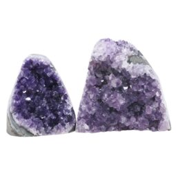 Amethyst Crystal Geode Specimen Set 2 Pieces DN2021 | Crystal Factory