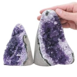 Amethyst Crystal Geode Specimen Set 2 Pieces DN2023 | Crystal Factory