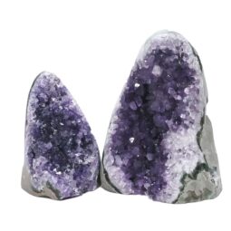 Amethyst Crystal Geode Specimen Set 2 Pieces DN2023 | Crystal Factory