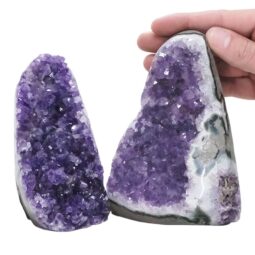 Amethyst Crystal Geode Specimen Set 2 Pieces DN2024 | Crystal Factory