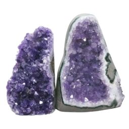 Amethyst Crystal Geode Specimen Set 2 Pieces DN2024 | Crystal Factory
