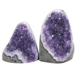 Amethyst Crystal Geode Specimen Set 2 Pieces DN2025 | Crystal Factory
