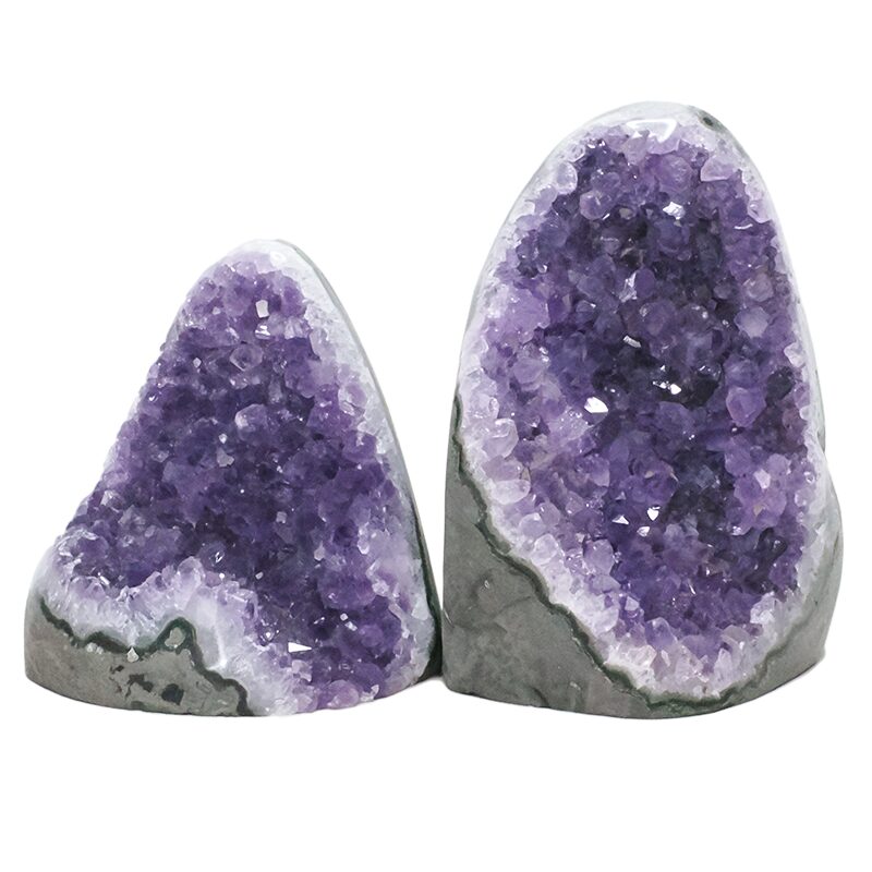 1.9kg Amethyst Crystal Geode Specimen Set 2 Pieces DN2025 3 Amethyst Crystal Geode Specimen Set 2 Pieces DN2025 | Crystal Factory