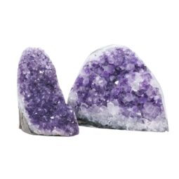 Amethyst Crystal Geode Specimen Set 2 Pieces DN2027 | Crystal Factory