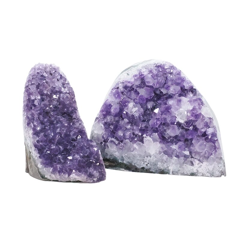 2.4kg Amethyst Crystal Geode Specimen Set 2 Pieces DN2027 3 Amethyst Crystal Geode Specimen Set 2 Pieces DN2027 | Crystal Factory