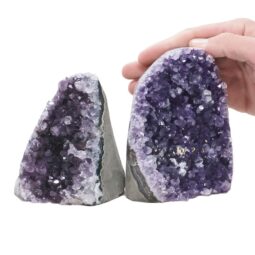 Amethyst Crystal Geode Specimen Set 2 Pieces DN2028 | Crystal Factory