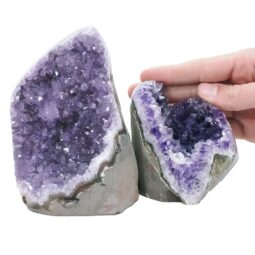 Amethyst Crystal Geode Specimen Set 2 Pieces DN2029 | Crystal Factory