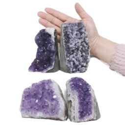 2.63kg Amethyst Crystal Geode Specimen Set 4 Pieces DR554 | Crystal Factory