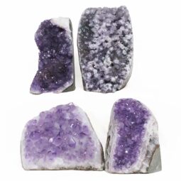 2.63kg Amethyst Crystal Geode Specimen Set 4 Pieces DR554 | Crystal Factory