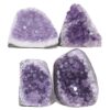 Amethyst Crystal Geode Specimen Set 4 Pieces DR556 | Crystal Factory