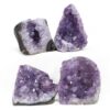 Amethyst Crystal Geode Specimen Set 4 Pieces DR557 | Crystal Factory