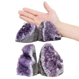 2.63kg Amethyst Polished Crystal Geode Specimen Set 4 Pieces DR558 5 Amethyst Crystal Geode Specimen Set 4 Pieces DR558 | Crystal Factory