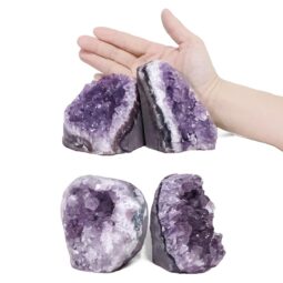 2.42kg Amethyst Polished Crystal Geode Specimen Set 4 Pieces DR559 5 Amethyst Crystal Geode Specimen Set 4 Pieces DR559 | Crystal Factory