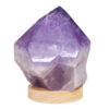 Amethyst Crystal Rough Point With LED Large Light Base DK1077 | Crystal Factory