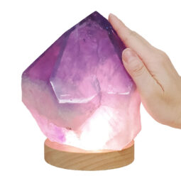 Amethyst Crystal Rough Point With LED Large Light Base DK1077 | Crystal Factory