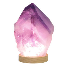 3.01kg Amethyst Crystal Rough Point With LED Large Light Base DR561 6 Amethyst Crystal Rough Point With LED Large Light Base DR561 | Crystal Factory