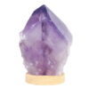 Amethyst Crystal Rough Point With LED Large Light Base DR561 | Crystal Factory