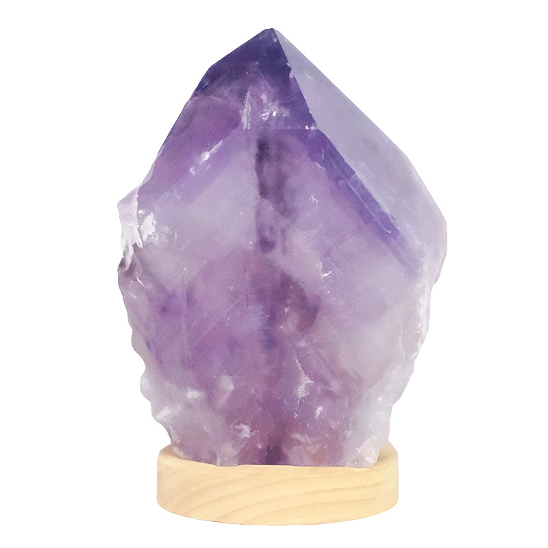 3.01kg Amethyst Crystal Rough Point With LED Large Light Base DR561 3 Amethyst Crystal Rough Point With LED Large Light Base DR561 | Crystal Factory