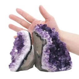 1.98kg Amethyst Crystal Geode Specimen Set 2 Pieces DV303 5 Amethyst Polished Crystal Geode Specimen Set 2 Pieces DV303 | Crystal Factory