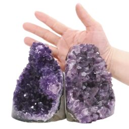 2.06kg Amethyst Crystal Geode Specimen Set 2 Pieces DV304 5 Amethyst Polished Crystal Geode Specimen Set 2 Pieces DV304 | Crystal Factory