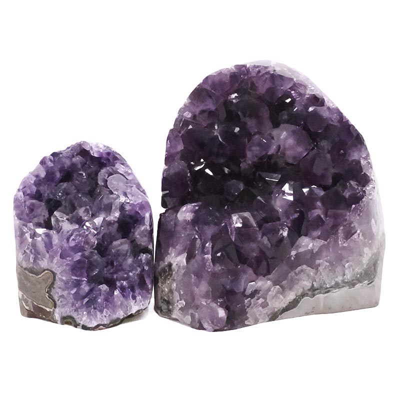 2.35kg Amethyst Crystal Geode Specimen Set 2 Pieces DV305 3 Amethyst Polished Crystal Geode Specimen Set 2 Pieces DV305 | Crystal Factory