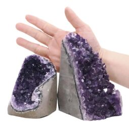 2.18kg Amethyst Crystal Geode Specimen Set 2 Pieces DV307 5 Amethyst Polished Crystal Geode Specimen Set 2 Pieces DV307 | Crystal Factory