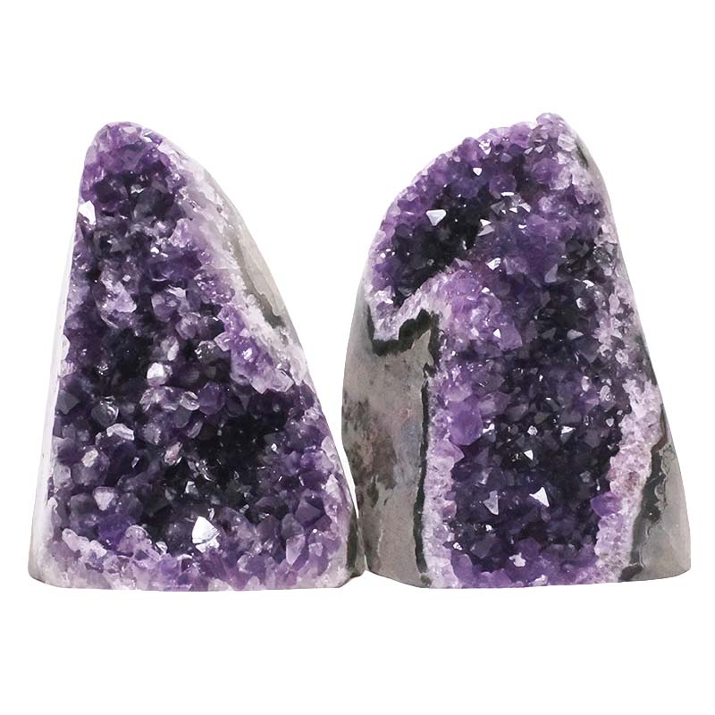 1.81kg Amethyst Crystal Geode Specimen Set 2 Pieces DV309 3 Amethyst Polished Crystal Geode Specimen Set 2 Pieces DV309 | Crystal Factory