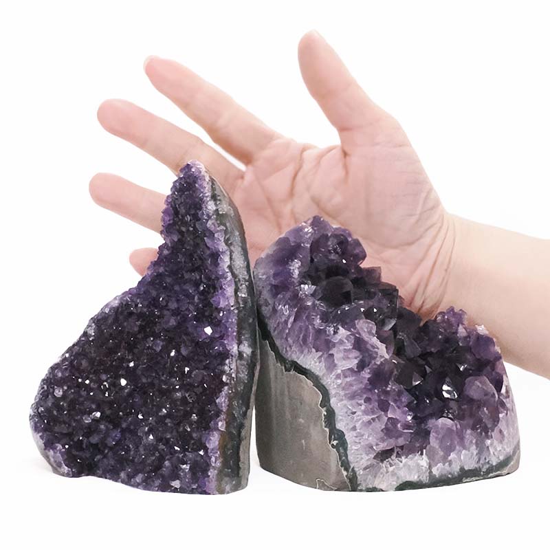 1.76kg Amethyst Crystal Geode Specimen Set 2 Pieces DV311 4 Amethyst Polished Crystal Geode Specimen Set 2 Pieces DV311 | Crystal Factory