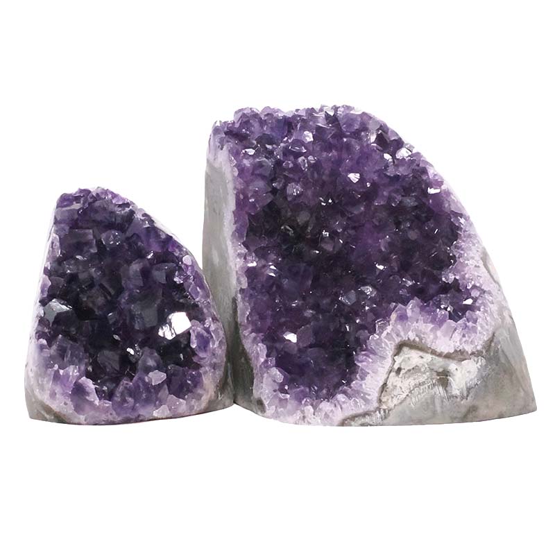 2.08kg Amethyst Crystal Geode Specimen Set 2 Pieces DV312 3 Amethyst Polished Crystal Geode Specimen Set 2 Pieces DV312 | Crystal Factory