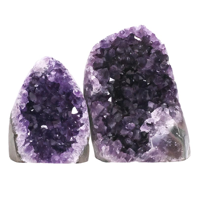 1.98kg Amethyst Crystal Geode Specimen Set 2 Pieces DV313 3 Amethyst Polished Crystal Geode Specimen Set 2 Pieces DV313 | Crystal Factory