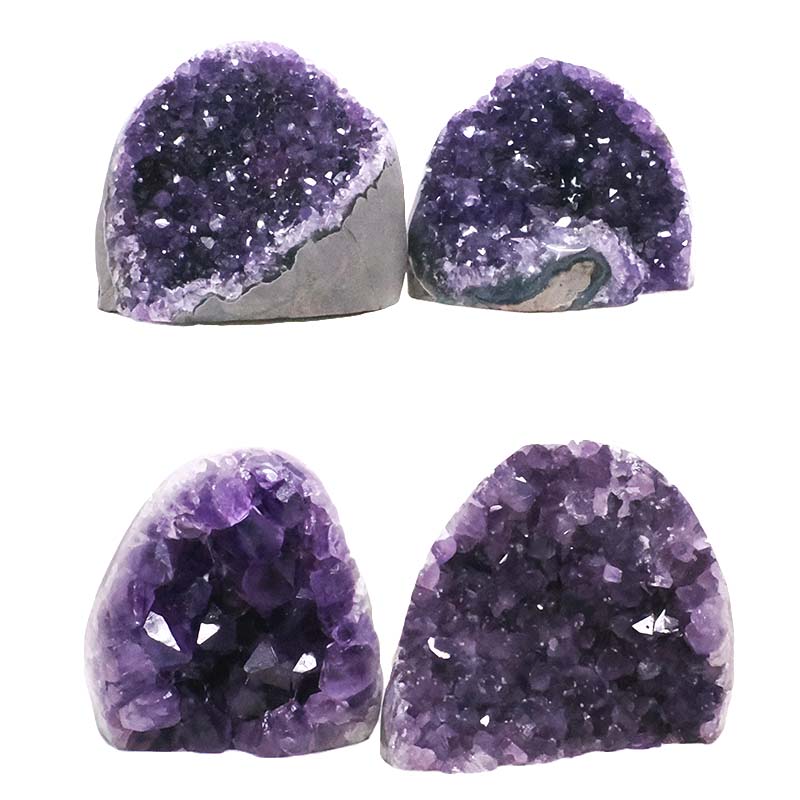 1.76kg Amethyst Crystal Geode Specimen Set 4 Pieces DK1098 3 Amethyst Polished Crystal Geode Specimen Set 4 Pieces DK1098 | Crystal Factory