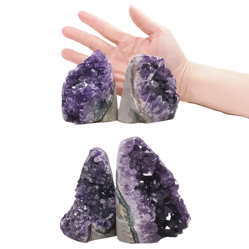 1.96kg Amethyst Crystal Geode Specimen Set 4 Pieces DK1100 4 Amethyst Polished Crystal Geode Specimen Set 4 Pieces DK1100 | Crystal Factory