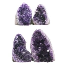 Amethyst Polished Crystal Geode Specimen Set 4 Pieces DK1100 | Crystal Factory