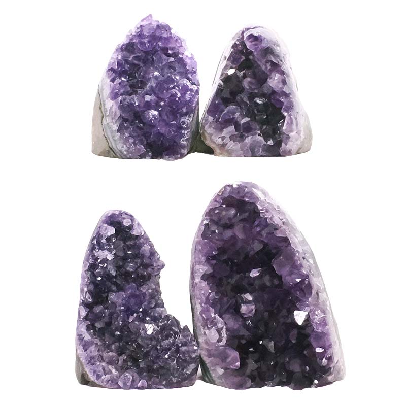 1.96kg Amethyst Crystal Geode Specimen Set 4 Pieces DK1100 3 Amethyst Polished Crystal Geode Specimen Set 4 Pieces DK1100 | Crystal Factory