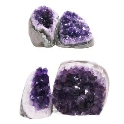 Amethyst Polished Crystal Geode Specimen Set 4 Pieces DK1103 | Crystal Factory