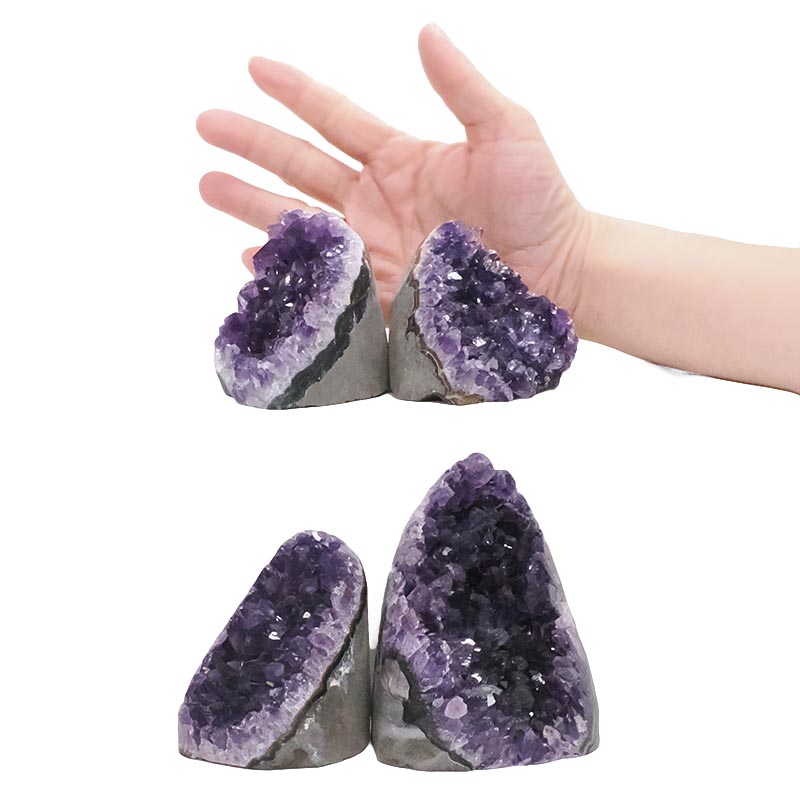 1.79kg Amethyst Crystal Geode Specimen Set 4 Pieces DV315 4 Amethyst Polished Crystal Geode Specimen Set 2 Pieces DV315 | Crystal Factory