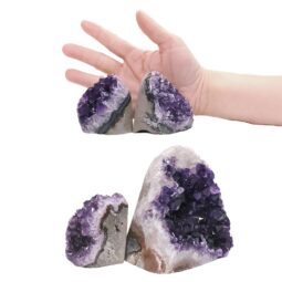 1.97kg Amethyst Crystal Geode Specimen Set 4 Pieces DV316 5 Amethyst Polished Crystal Geode Specimen Set 2 Pieces DV316 | Crystal Factory
