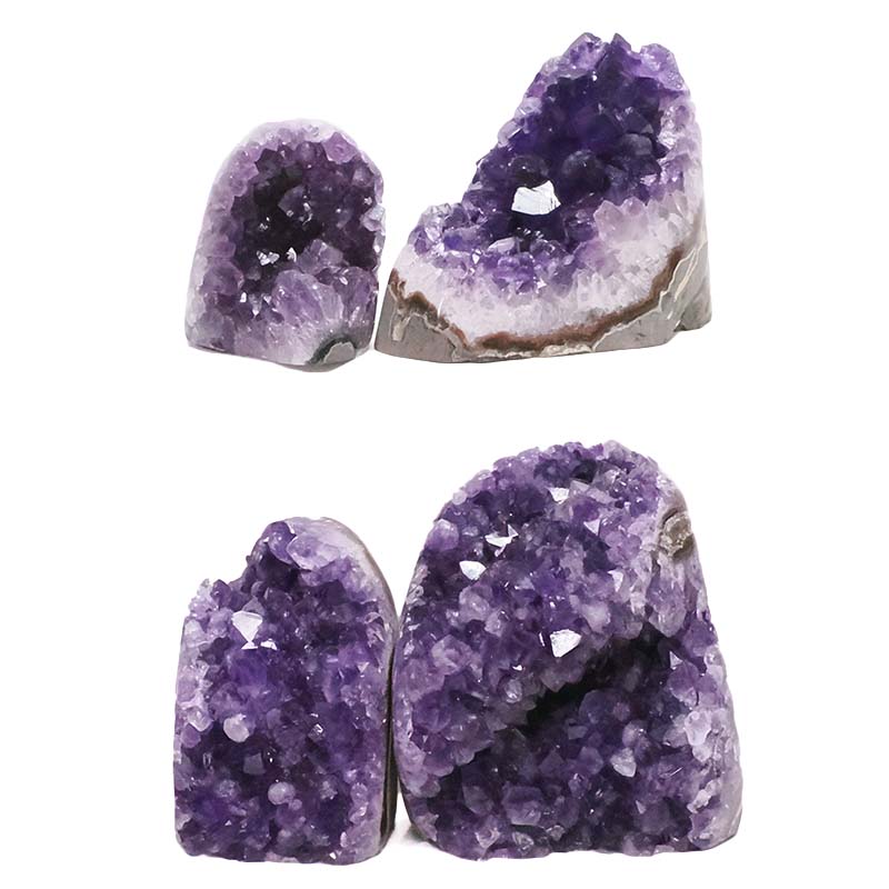 1.90kg Amethyst Crystal Geode Specimen Set 4 Pieces DV317 3 Amethyst Polished Crystal Geode Specimen Set 2 Pieces DV317 | Crystal Factory