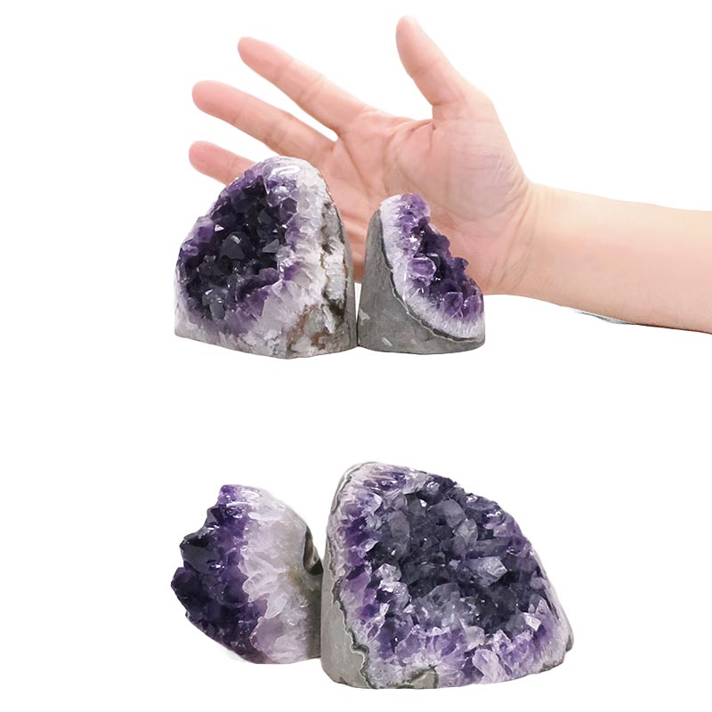 1.98kg Amethyst Crystal Geode Specimen Set 4 Pieces DV319 4 Amethyst Polished Crystal Geode Specimen Set 2 Pieces DV319 | Crystal Factory