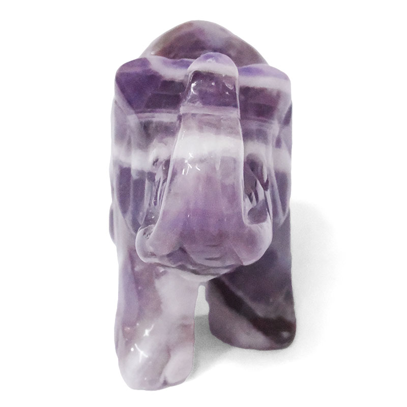 Chevron Amethyst Mini Crystal Elephant 6 Chevron Amethyst Mini Crystal Elephant | Crystal Factory