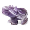 Chevron Amethyst Mini Crystal Elephant | Crystal Factory