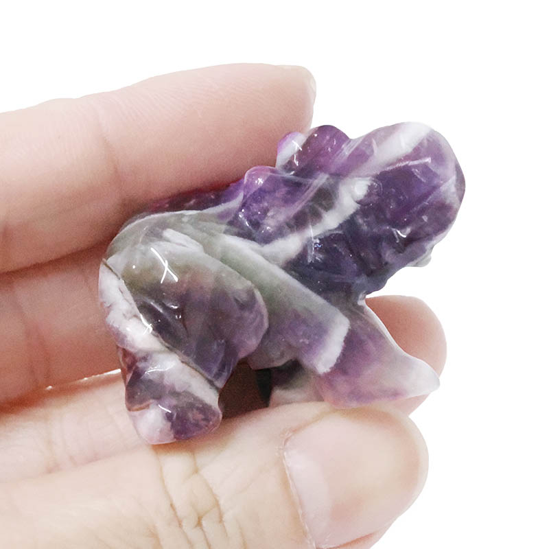 Chevron Amethyst Mini Crystal Elephant 7 Chevron Amethyst Mini Crystal Elephant | Crystal Factory