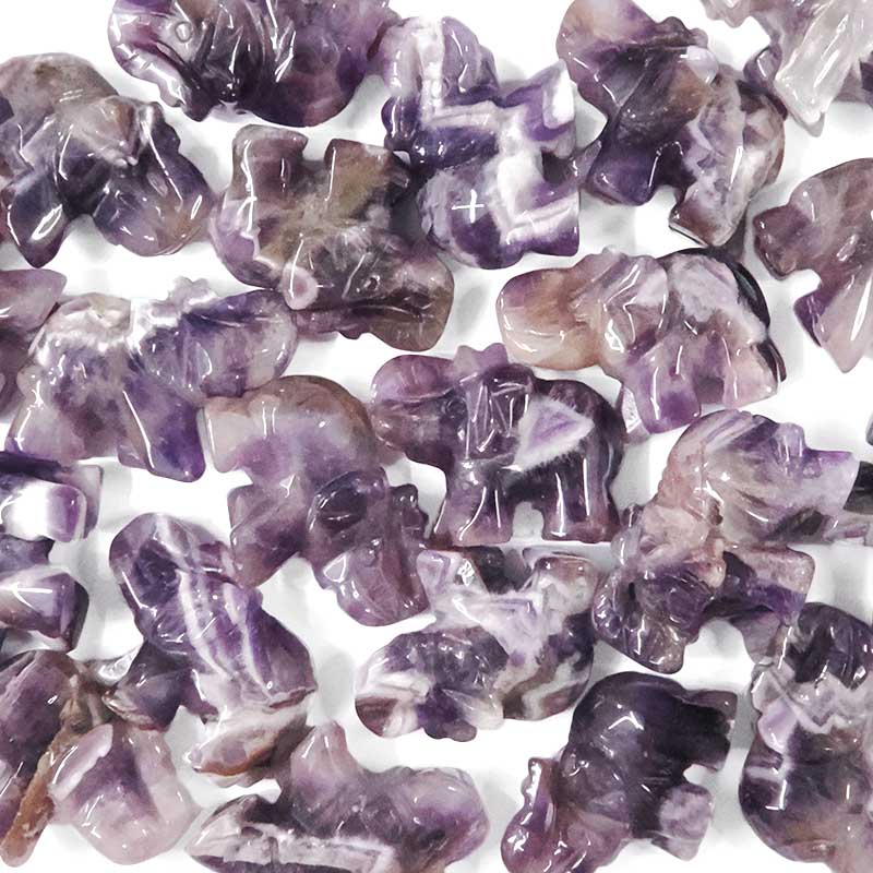 Chevron Amethyst Mini Crystal Elephant 5 Chevron Amethyst Mini Crystal Elephant | Crystal Factory